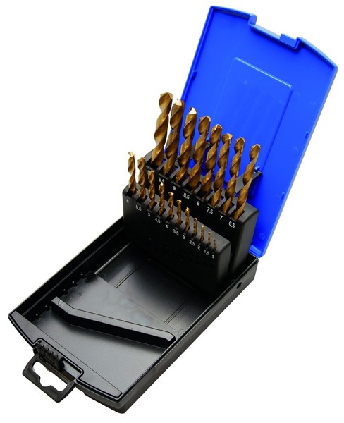 BGS HSS Spiralbohrersatz Bohrer Titannisiert 1 Bis 10 Mm 19-Tlg. 2013-image