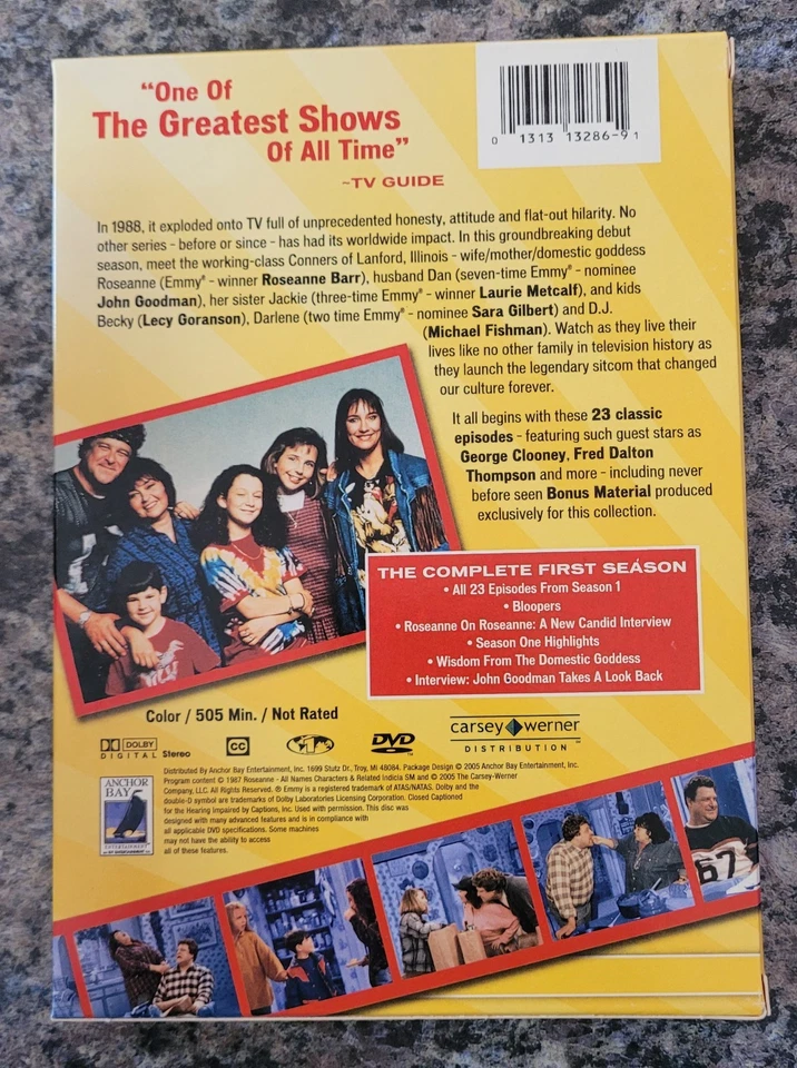 Roseanne Complete Series Season 1-9 DVD Seasons 1,2,3,4,5,6,7,8,9 Anchor Bay  - Image 3 of 4