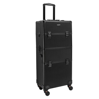 Rolling Makeup Train Case Car Large Storage Cosmetic Trolley 3 in 1 Swivel Wheel