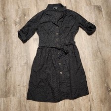 Black Leopard Print Dress Size 8