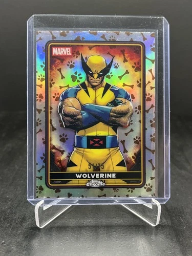 2025 Topps Chrome Deadpool Wolverine Comic Accurate Dogpool Refractor 51/75 #5