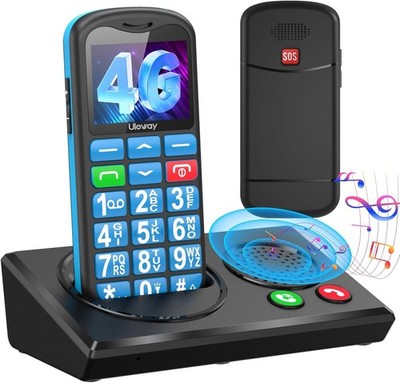 CHAKEYAKE Handy für Senioren, 4g Großtasten Basic mit blau 