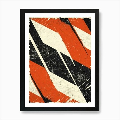 Chevron Streifen Kunstdruck gerahmtes Wandbild Poster Leinwanddruck Bild