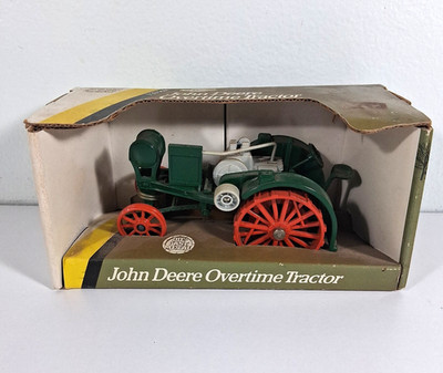 Vintage 1990 Ertl 1:32 Scale John Deere Overtime Tractor, Steel Wheels #5607 NIB