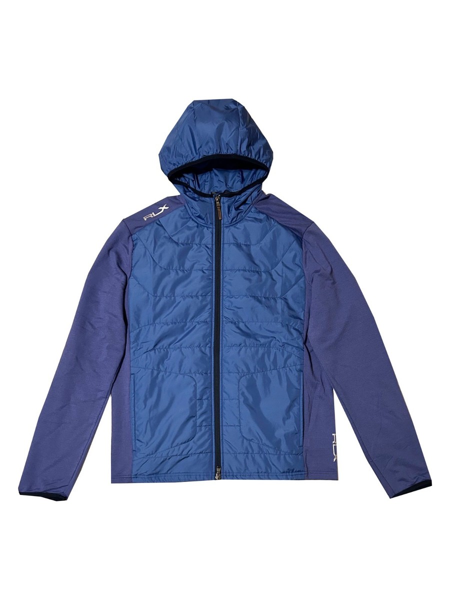 $268 RLX Ralph Lauren Men's Full-Zip Hybrid Hooded Jacket Golf Top