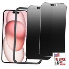 2 Pack Matte Privacy Screen Protector for iPhone for iPhone 14 Pro / 16 / 15