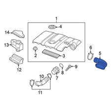 For Volkswagen Jetta 08-14 Volkswagen Front Left Engine Air Intake Hose