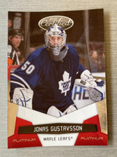 Jonas Gustavsson 2010-11 Panini Certified #299/999 PLATINUM RED Maple Leafs #135