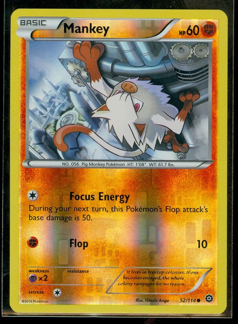 Pokemon MANKEY 52/114 - XY Steam Siege - Rev Holo - MINT | eBay Pokemon MANKEY 52/114 - XY Steam Siege - Rev Holo - MINT | eBay