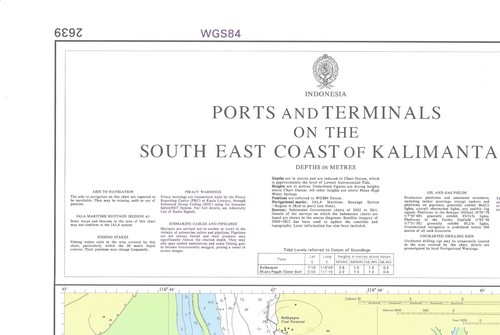 Admiralität 2639 Häfen Terminals an der Südostküste von Kalimantan Karte Wand - Bild 2 von 6