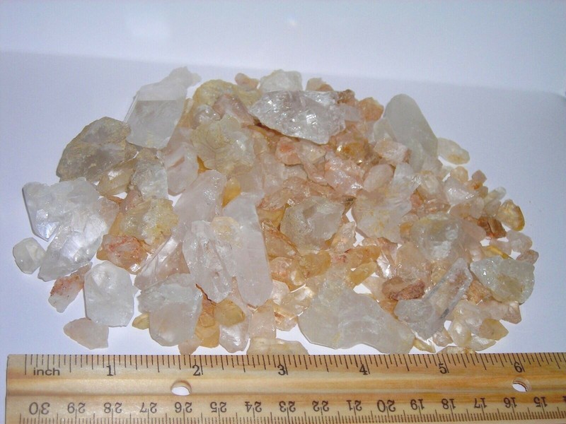 QUARTZ CRYSTAL ROCK LOT-- BITS & PIECES--3/4+ POUNDS!