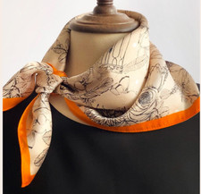 100 Mulberry Silk Scarf Women's Square 53X53CM fashion Printed shawl Scarf Q75