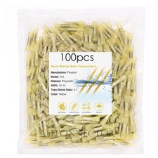 100pcs  Heat Shrink But Connector Waterproof Electrical Wire Marine Butt Splice