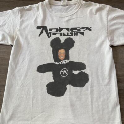 Rare Aphex Twin 90s basic style White T shirt Unisex tee S-5XL vtg