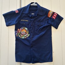 Boy Scouts of America Uniform Shirt Youth LARGE 14-16 Blue Cub Scout Made in USA