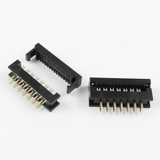 20Pcs 2.54mm Pitch 2x7 Pin 14 Pin Male Header FD IDC Cable Transition Connector