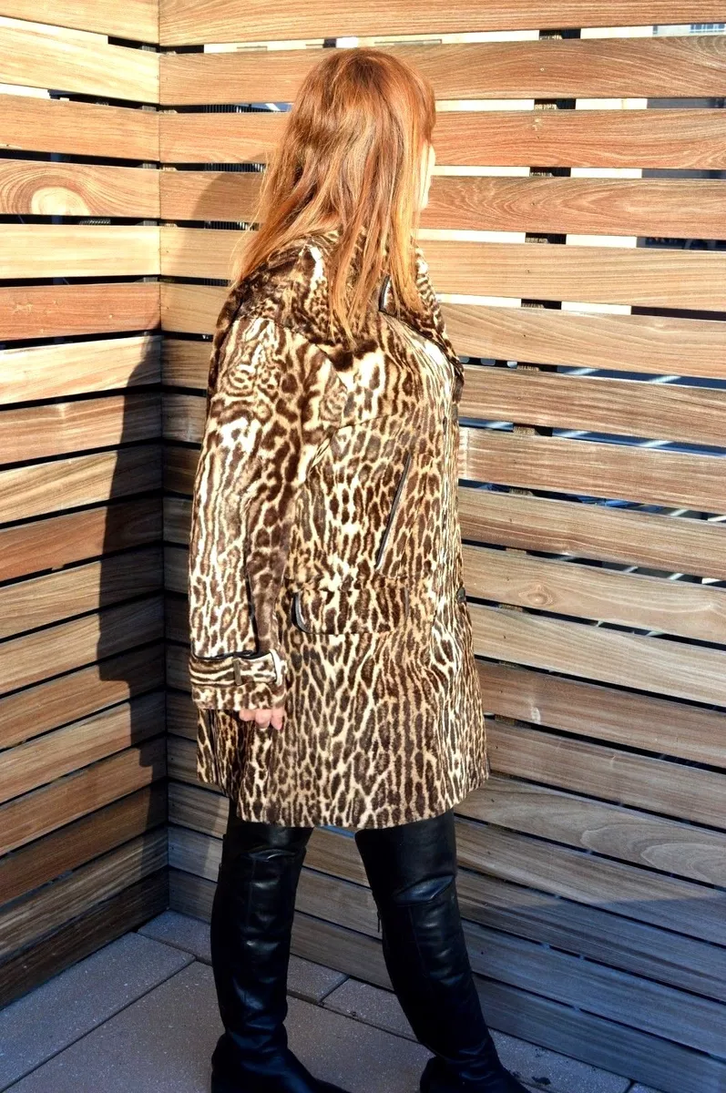 $9,900 Gucci Coat Leopard Runway Fur Animal Print size 44 NEW WITH TAGS