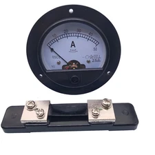 DC 0~50A Analog AMP Current Pointer Needle Panel Meter Ammeter & Shunt