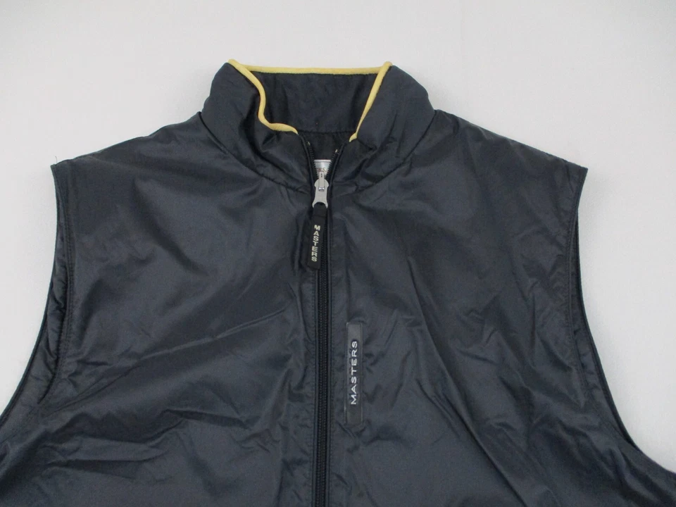 Chaleco Masters Para Hombre Mediano Negro Cremallera Augusta National Golf Atlético Ligero Foto 2 de 4
