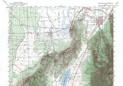 Santaquin Quadrangle, Utah 1951 Topo Map USGS 15 Minute Topographic