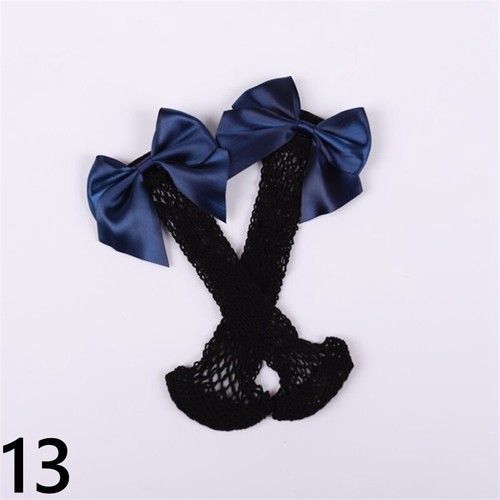 1Pair Lolita Girl Fishnet Socks Hollow Out Bowknot Breathable Preppy Summer Thin - Picture 27 of 44