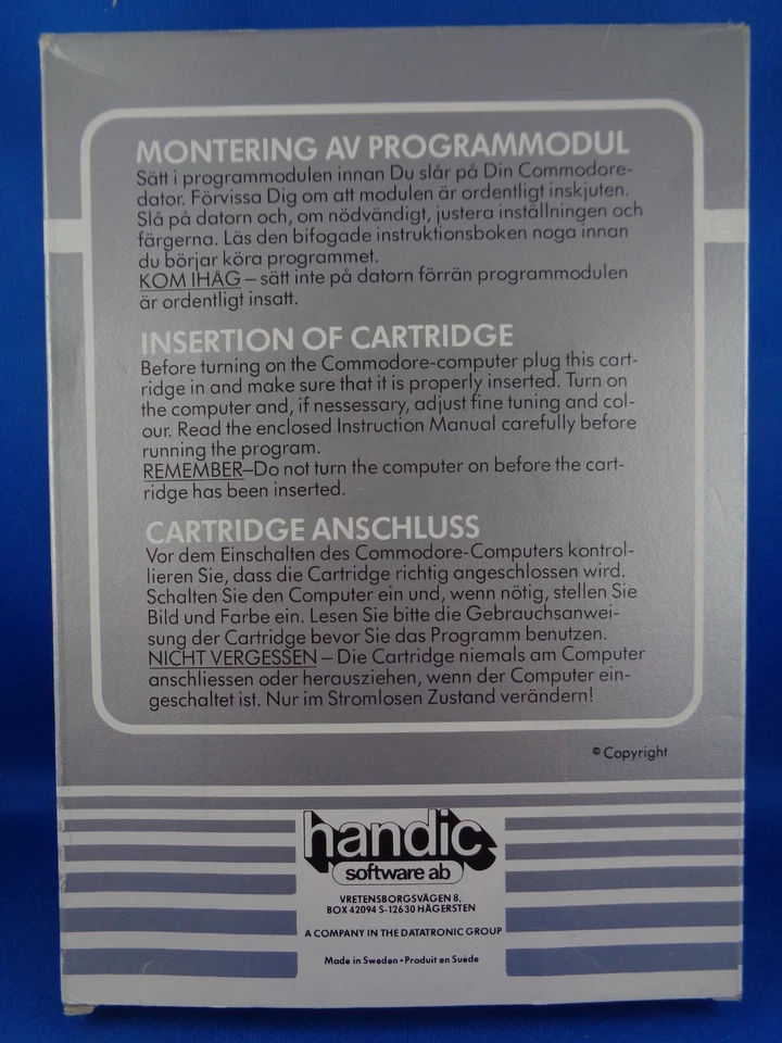 COMMODORE VC-20 / VIC-20 -- VIC-GRAF (DATATRONIC - CARTRIDGE) - Bild 4 von 4