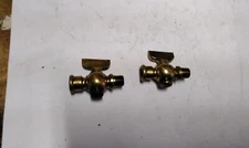 (2) 1/8" M x F Brass Petcock , 1/4 turn "NOS" "Rat Rod"