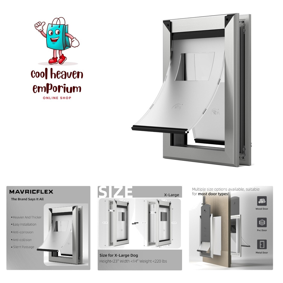 Doggie Doors For Large Dogs Dog Door For Door MAVRICFLEX Heavy