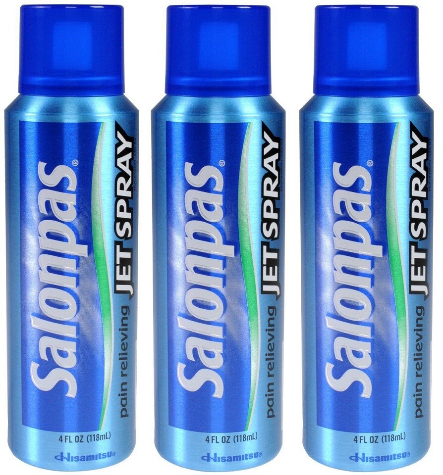 3 Pack Salonpas Pain Relieving Jet Spray 4 OZ 346581440041| eBay