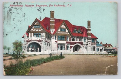 Atq/Vtg Post Card Heinsheimer Mansion Bayswater Far Rockaway L.I. N237