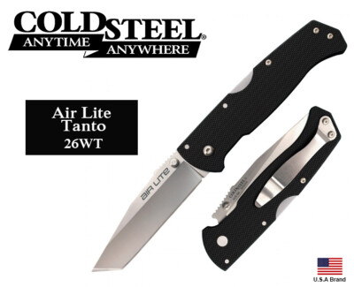 Cold Steel 3.5'' Folding Knife Air Lite Tanto AUS10A Steel G10 Handle 26WT