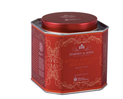 HRP Harney & Sons 30 ct Gift Tin ROYAL ENGLISH BREAKFAST Black Tea Sachets