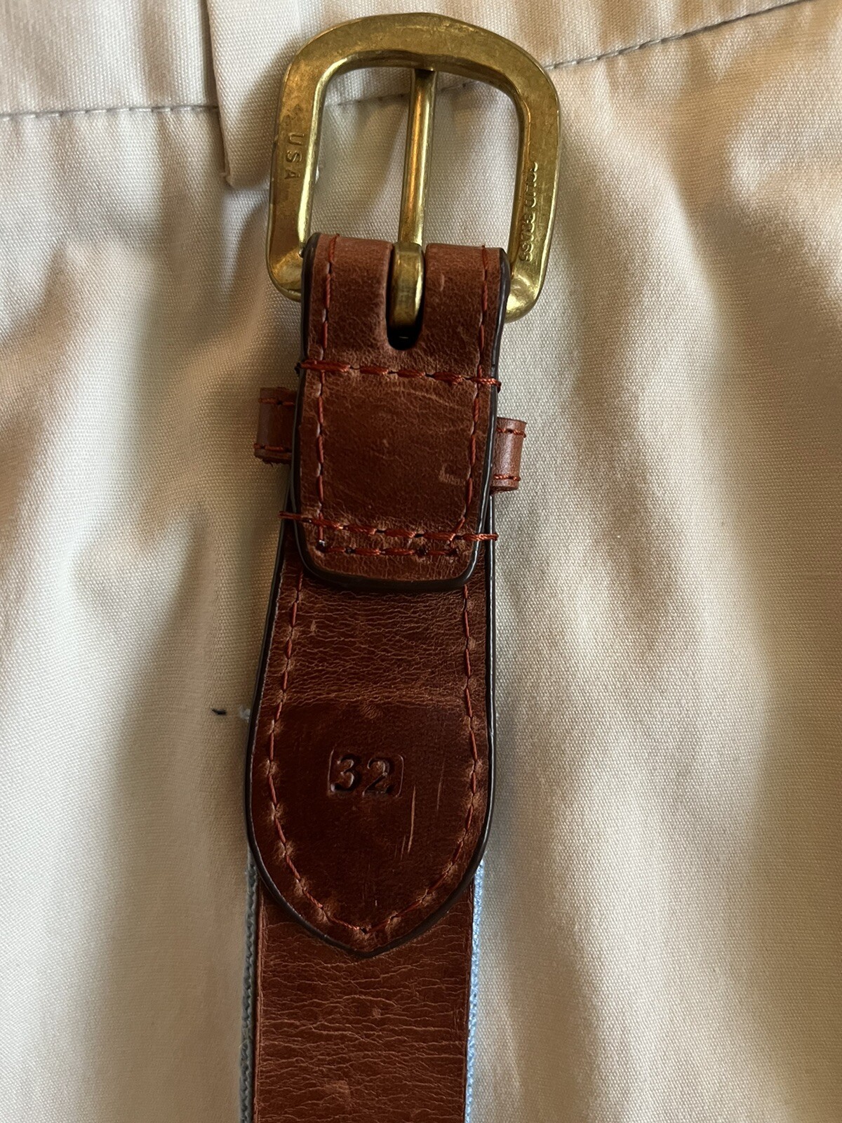 Smathers & Branson Needlepoint UNC Leather Belt Men’s… Gem