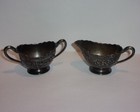 Made in Japan Decorative Floral Metal Cream & Sugar Set — photo 1