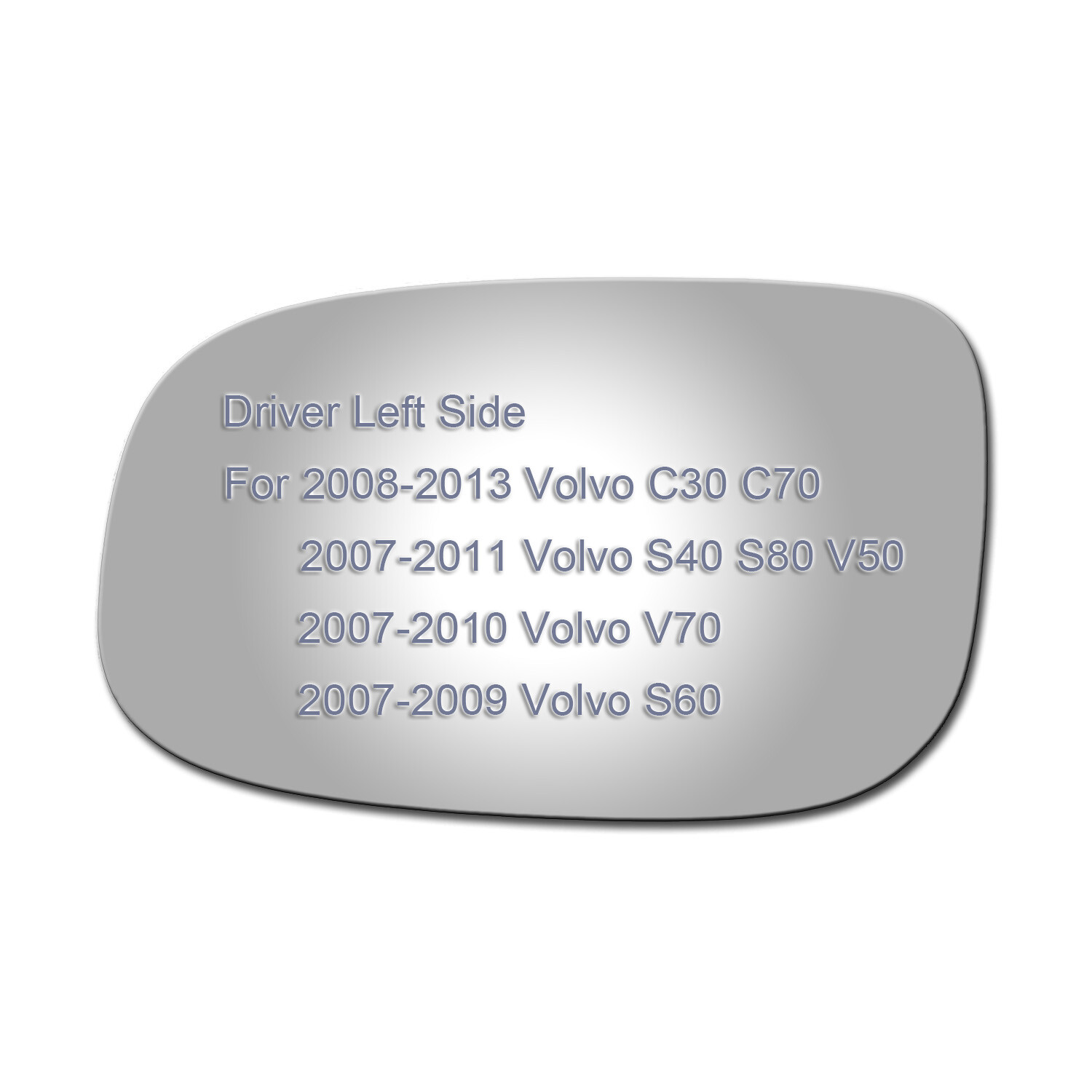 2007-2011 Volvo S80 Left Driver Side Mirror Glass Replacement-image