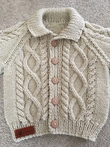 baby aran cardigan