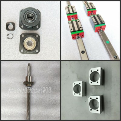 HGR20-300mm Linear rail&SFE1616-300mm Ballscrew&FF12/FK12&8*10mm Coupling Kit