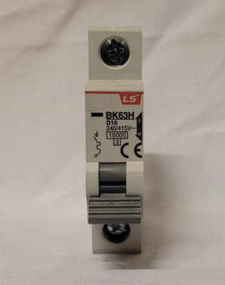 LS ELECTRIC BK63H D Curve 1P 16 amp 240V/415V DIN Circuit Breaker