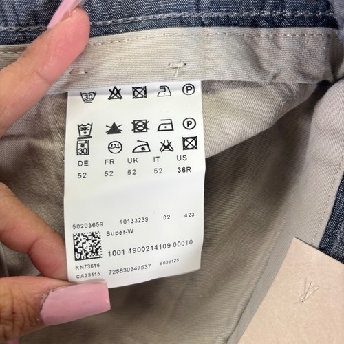 Hugo Boss Orange Chino Pants 38x36 Gray Cotton Straight Fit NWT READ!! - Picture 4 of 11
