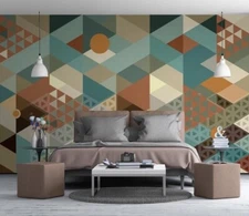 3D Color Graphic ZHUA41773 Wallpaper Wall Murals Removable Self-adhesive Ann