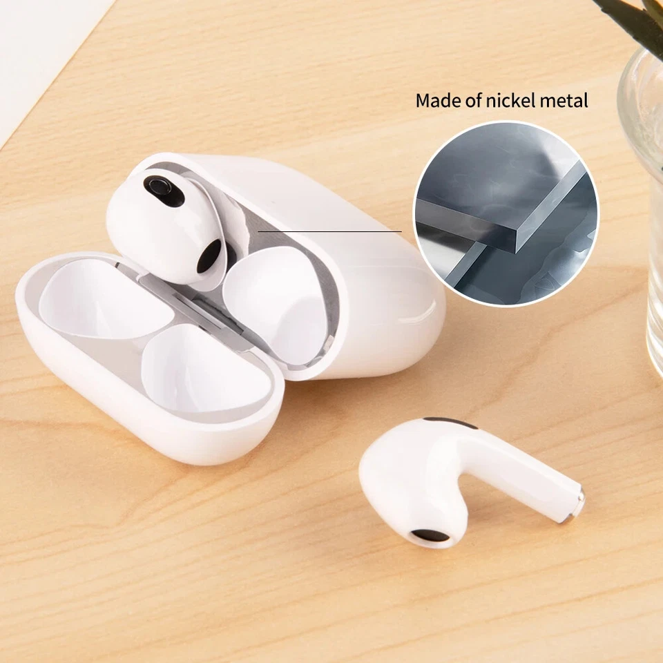 2X 0.04mm Metal Dustproof Anti-Scratch Sticker for AirPods 4 Headphone Case Film - Image 4 of 4