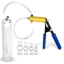Penis Vacuum Pump LeLuv ULTIMA, 4 Constriction Rings Choose Diameter