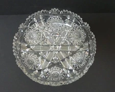 GORGEOUS AMERICAN BRILLIANT PERIOD (ABP) CUT GLASS 8" BOWL / DISH, c. 1880-1900