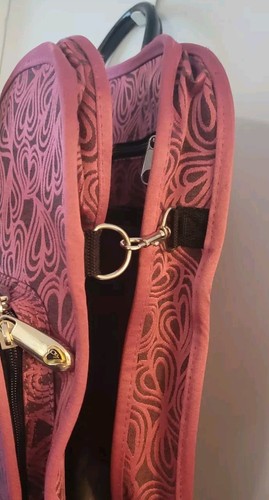 Diane Von Furstenberg Garment Bag Pink Heart w/Black Patent Leather 24 X 20 - Picture 7 of 24