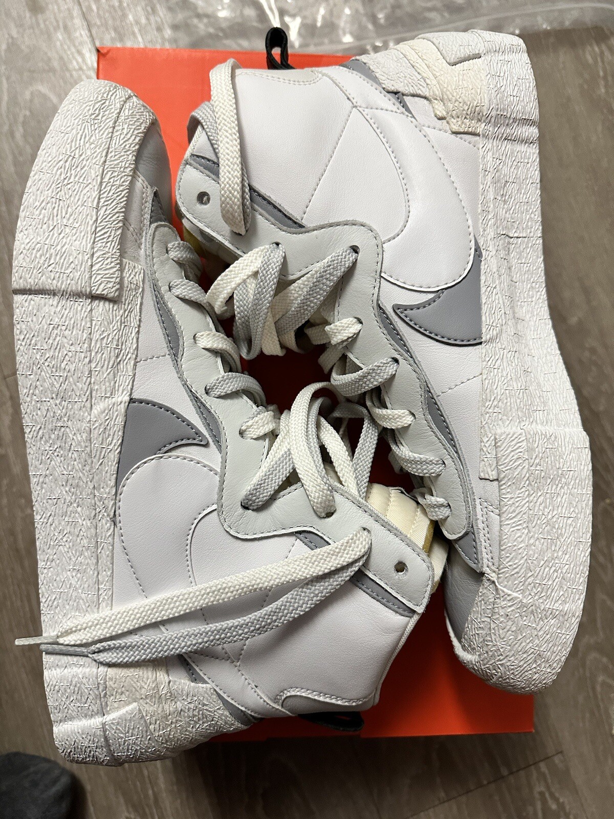 SACAI X NIKE Taglia 10 5 Blazer Nike sacai x bianco medio grigio