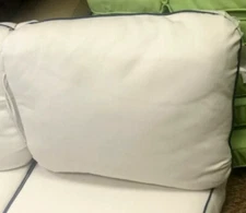 Frontgate Carlisle Outdoor replacement BACK Pillow sofa Chair herringbone ivory