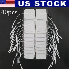 40 TENS Electrode Pads EMS Replacement Unit 7000 3000 2x2 Muscle Stimulator BULK