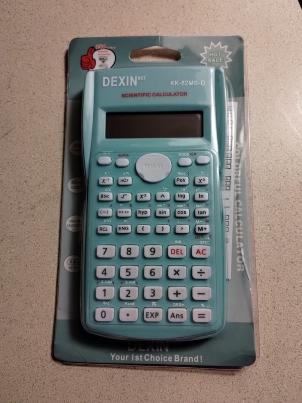Dexin New Scientific Calculator +10 random mint condition sport cards.