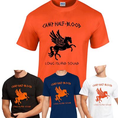 CAMP HALF-BLOOD Percy Jackson Heather Orange Tee Short-Sleeve Unisex T-Shirt