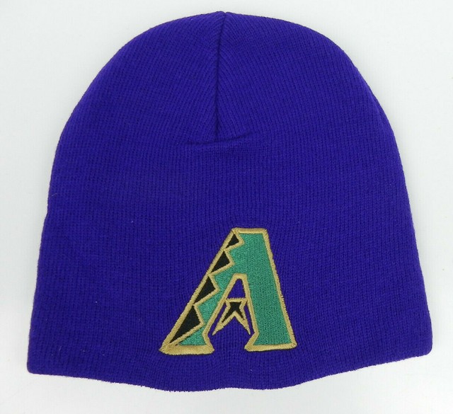 ARIZONA DIAMONDBACKS MLB PURPLE UNCUFFED VTG KNIT RETRO BEANIE CAP HAT NEW! | eBay